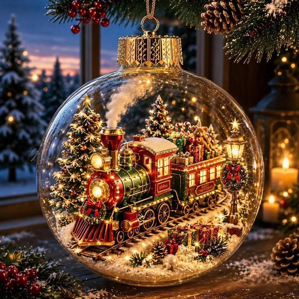 🌸Glowing Christmas Diorama Ornament