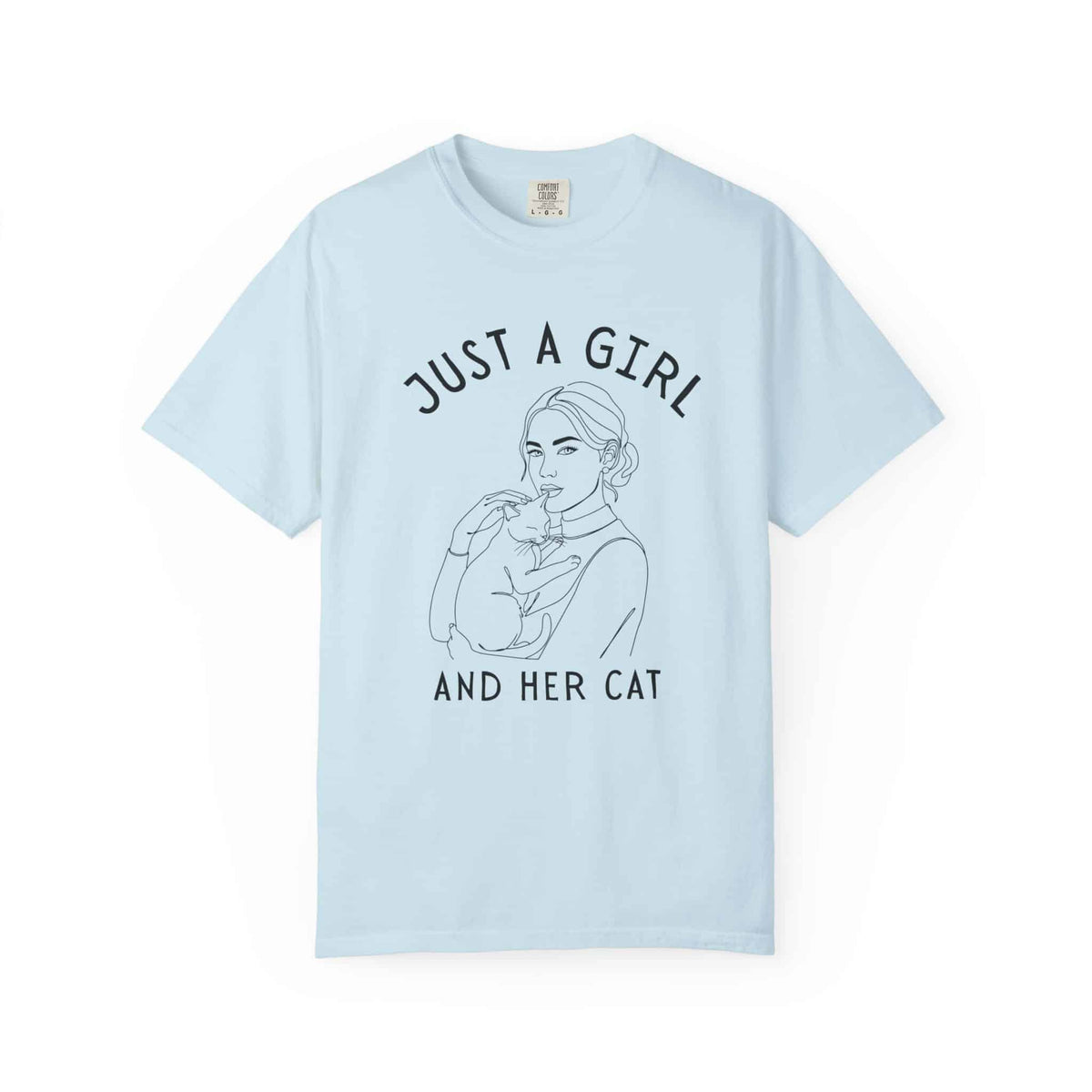Just a Girl and Her Cat Tee - Moods and Merch
