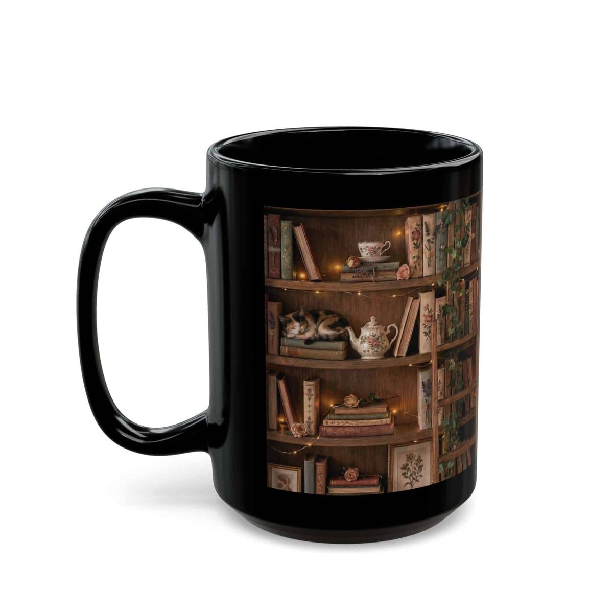 Bookish Mug, Dark Academia Library Mug, 15oz - Moods and Merch