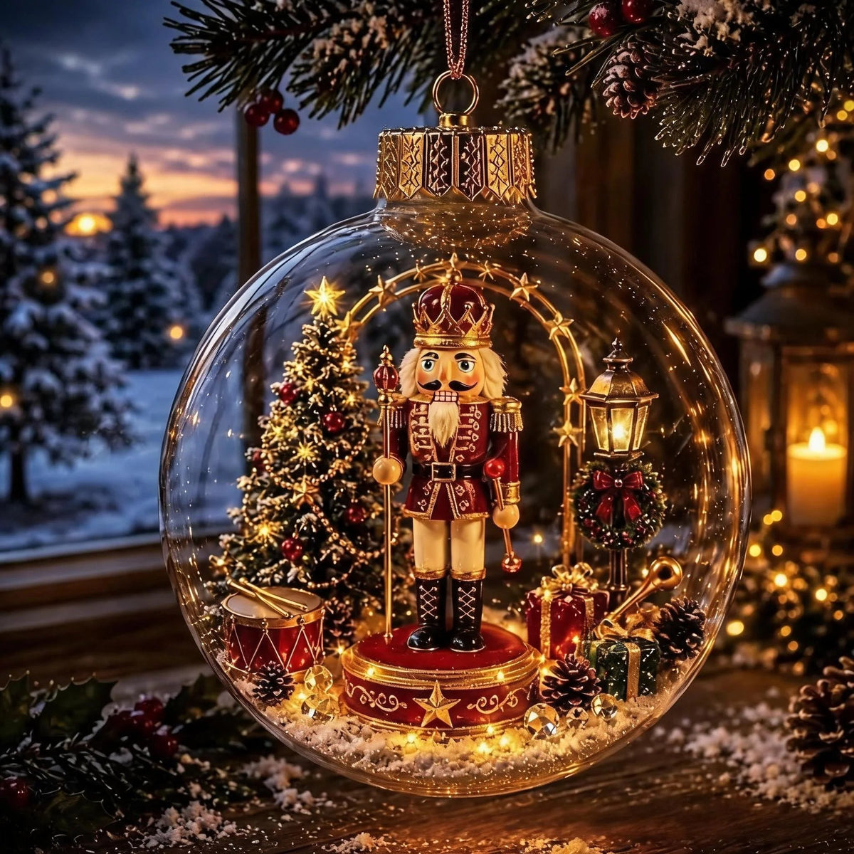 🌸Glowing Christmas Diorama Ornament