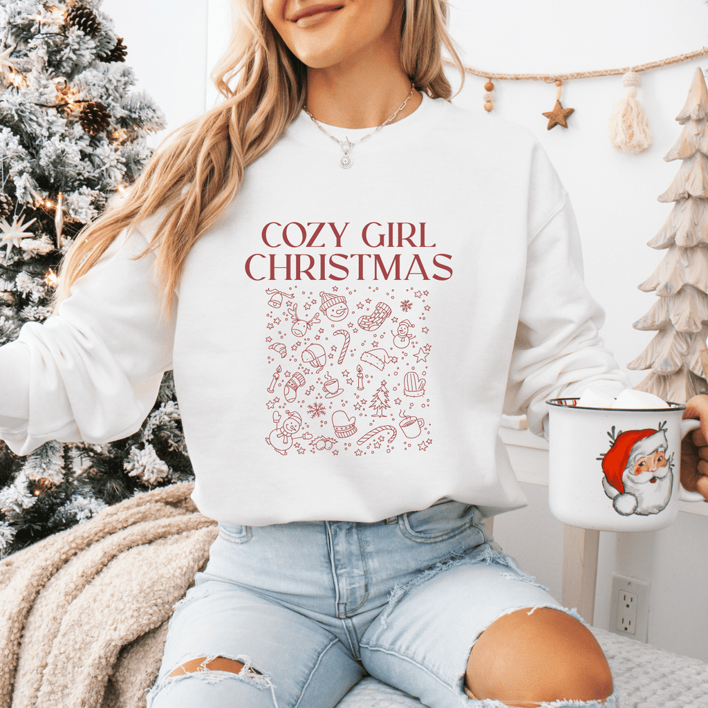 Cozy Girl Christmas Sweatshirt - Moods and Merch