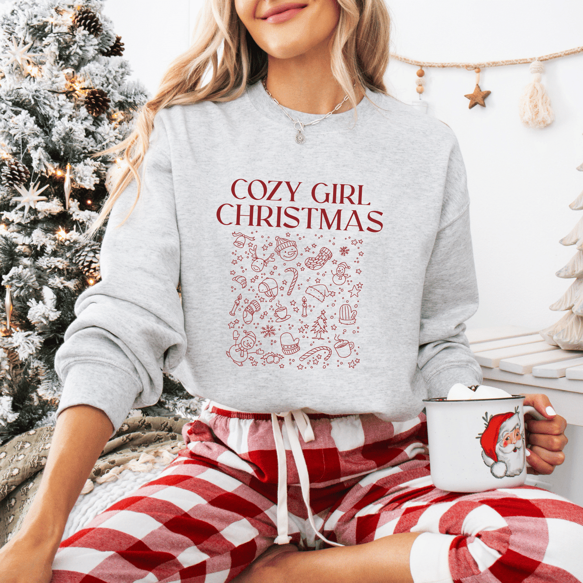 Cozy Girl Christmas Sweatshirt - Moods and Merch