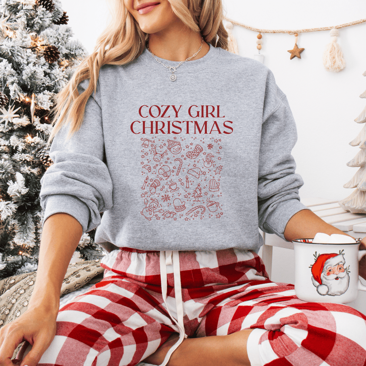 Cozy Girl Christmas Sweatshirt - Moods and Merch