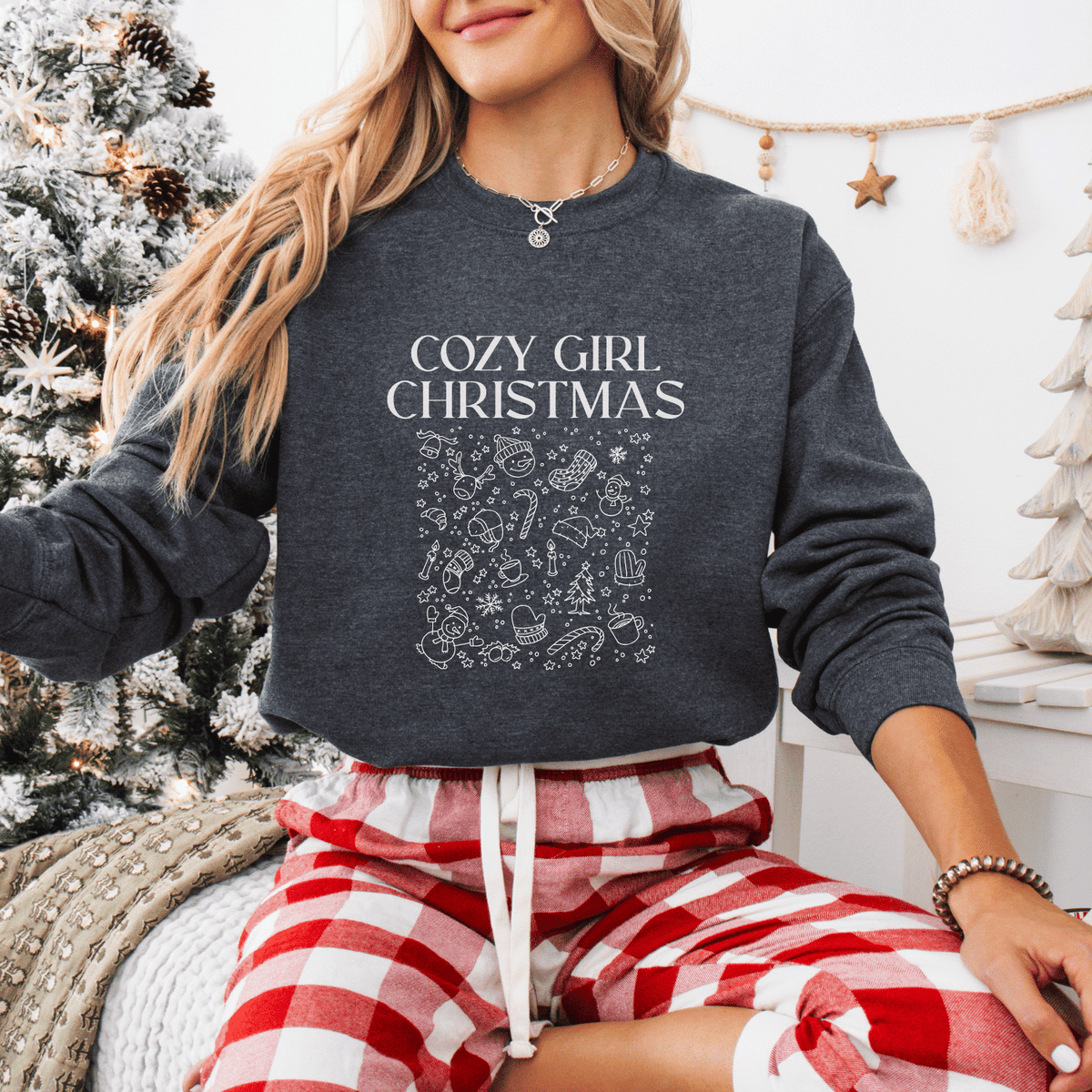 Cozy Girl Christmas Sweatshirt - Moods and Merch