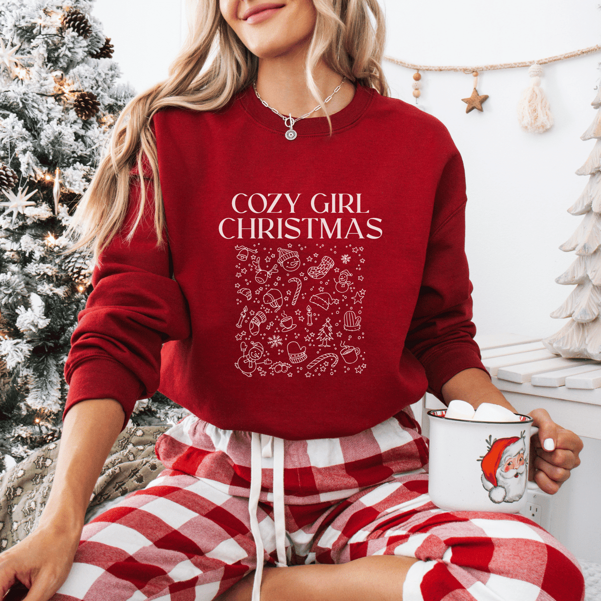 Cozy Girl Christmas Sweatshirt - Moods and Merch