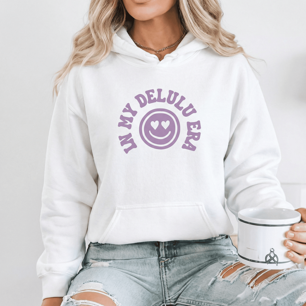 Delulu Era Smiley Hoodie - Moods and Merch