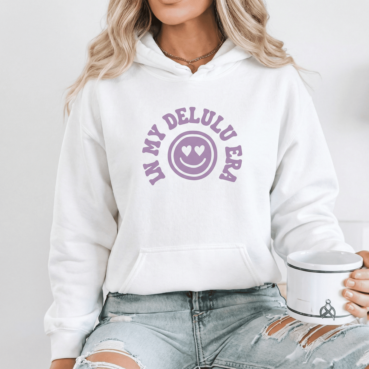 Delulu Era Smiley Hoodie - Moods and Merch