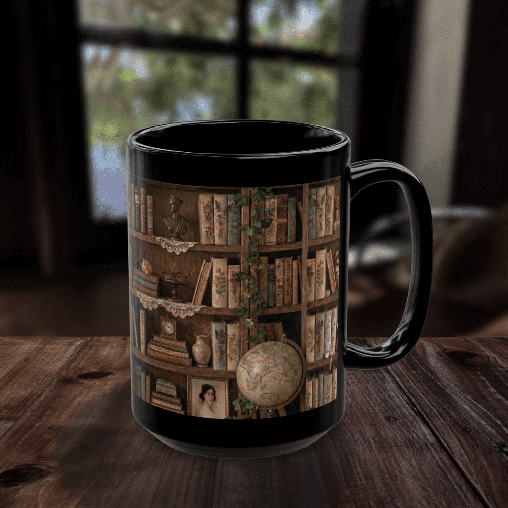 Dark Academia Library Mug, 15oz - Moods and Merch
