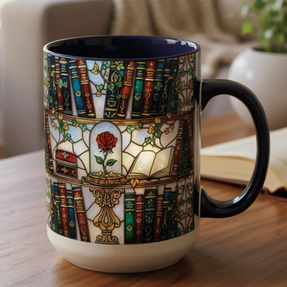 Enchanted Rose Library Mug,15oz - Moods and Merch