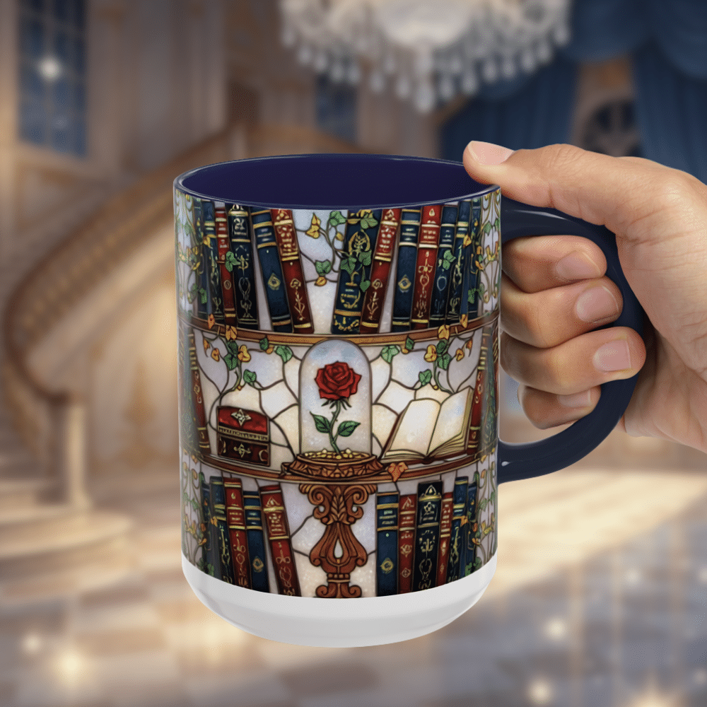 Enchanted Rose Library Mug,15oz - Moods and Merch