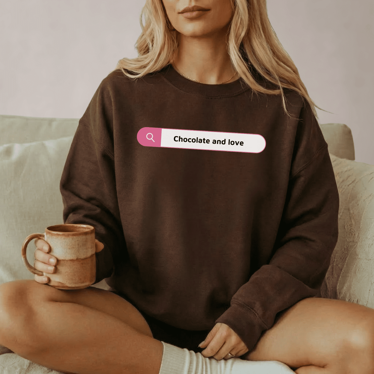 Stylish Love and Chocolate Sweatshirt with Trendy Design