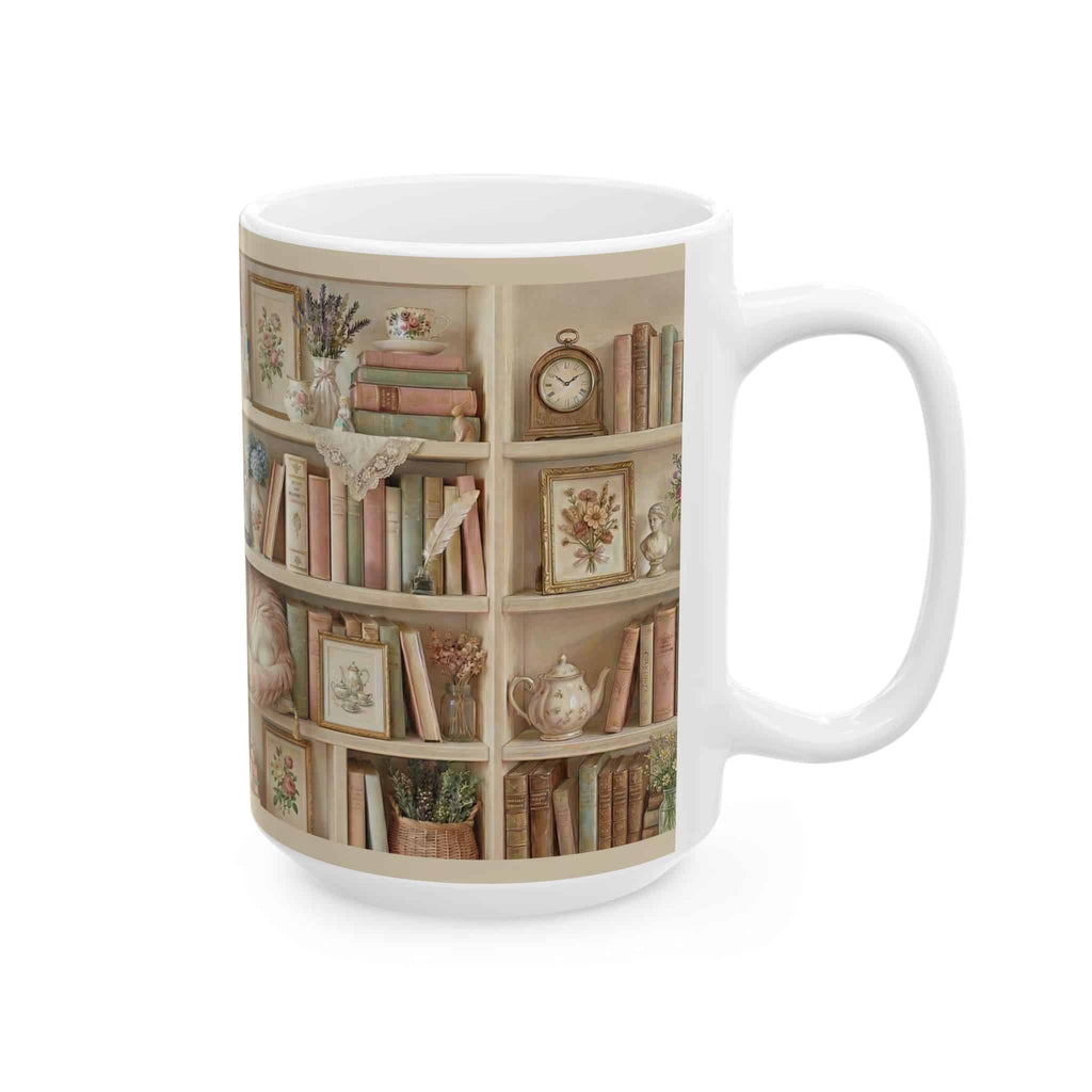Jane Austen Inspired Library Mug, 15oz - Moods and Merch