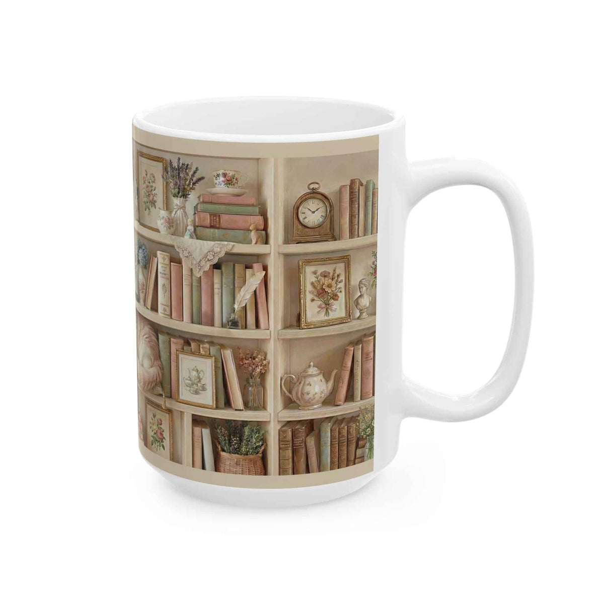 Jane Austen Inspired Library Mug, 15oz - Moods and Merch
