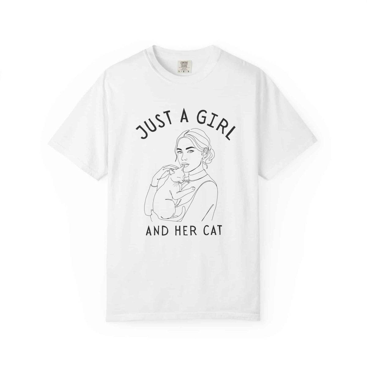 Just a Girl and Her Cat Tee - Moods and Merch