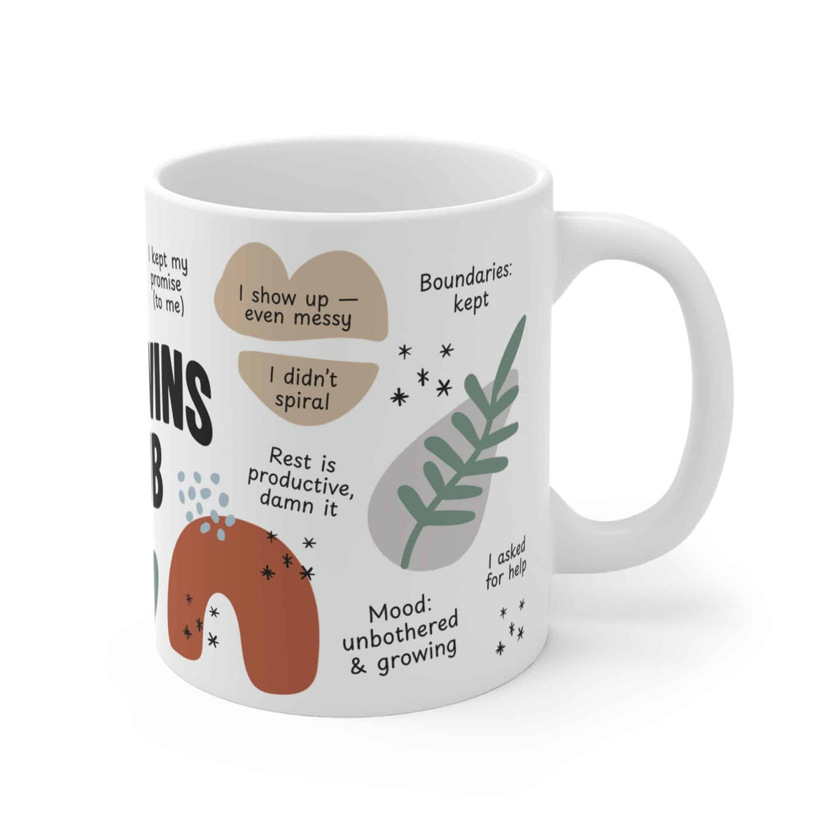 Tiny Wins Club Affirmation Mug, 11oz - Moods and Merch