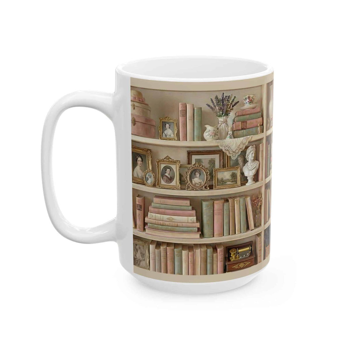Jane Austen Inspired Library Mug, 15oz - Moods and Merch