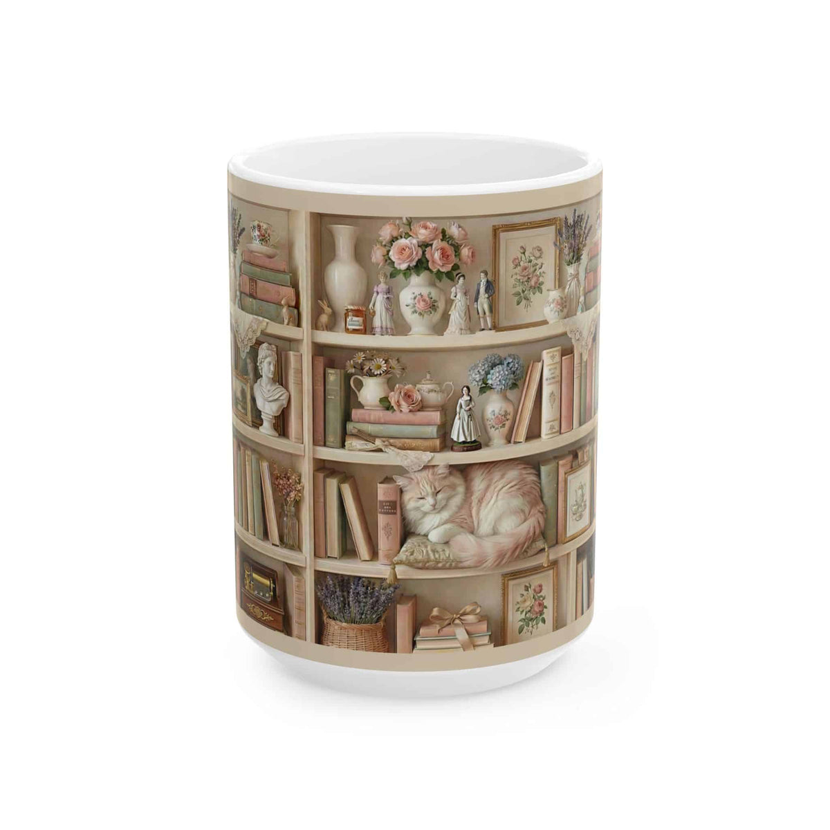 Jane Austen Inspired Library Mug, 15oz - Moods and Merch
