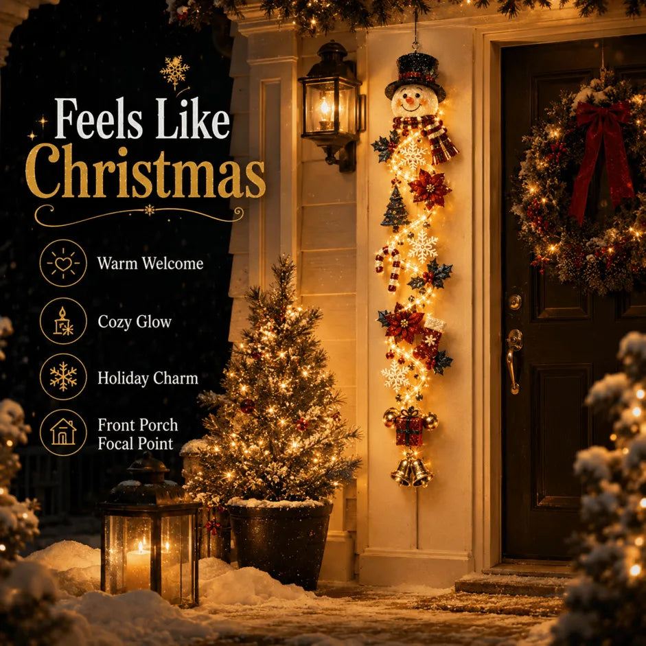 🔥🎄Glowing Christmas Door Hanger | 6 Festive Lighted Designs with Warm Glow